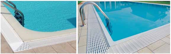 griglie per bordo piscina in acciaio inox